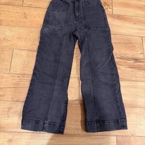 PILCRO anthropology Wide Leg Black Denim Pants